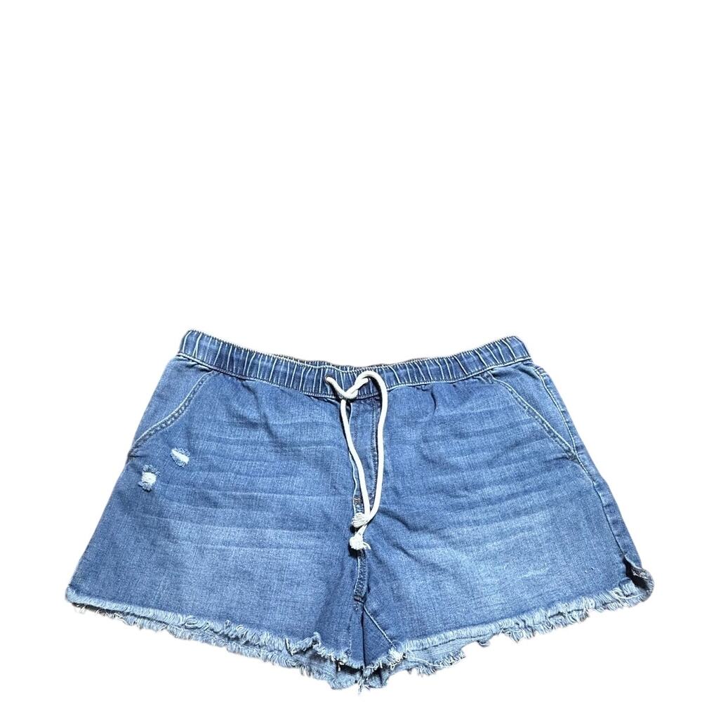 No Boundaries Blue Denim Drawstring Shorts